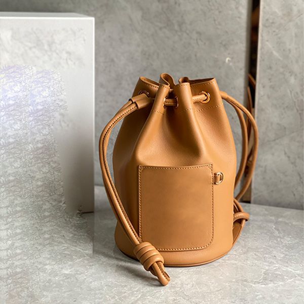 

lo mini backpack bucket bag 2022 new style shoulder sailor bag women's fashion bags leather satchel large capacity shopping pull a rope