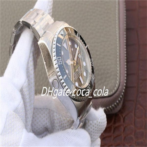 

upgraded version watch ceramic 1000m diver deep sea dweller mens 44mm watch 126660 japan movement automatic wristwatch blackblue, Slivery;brown