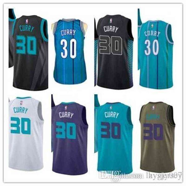 Jerseys de basquete Charlotte Charlotte Dell 30 Curry New for Shop Fan Edition Homem Mulheres Juventude Americana Jersey Hornet
