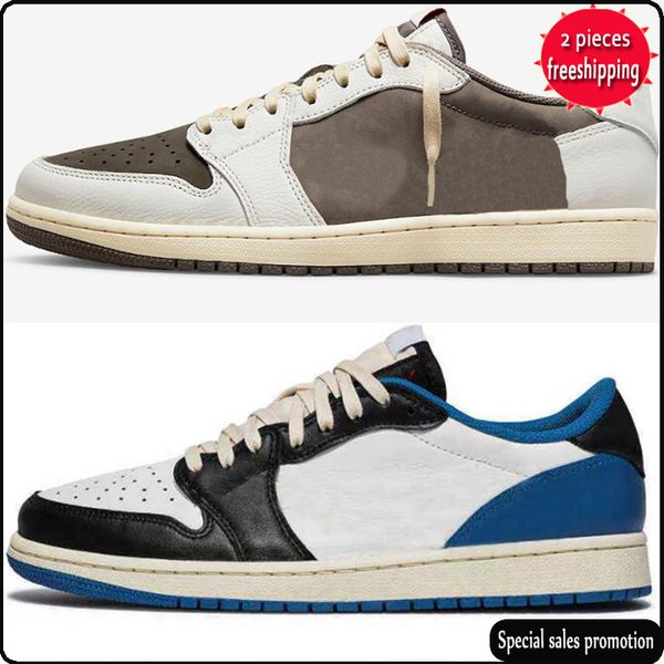 

with box 2022 mens basketball shoes 1 1s low og fragment reverse mocha sneakers women sports trainers us 5-13, Black