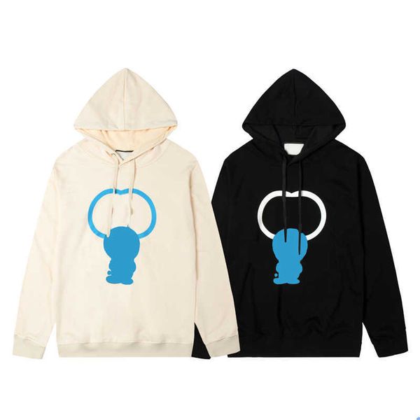 

hoodies causal pattern spring cartoon autumn printed men sweatshirts letter boy pullover hooded hip hop sportswear, Black