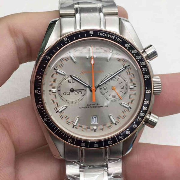 

luxury fashion watches for mens mechanical wristwatches watch ome chaoba five needle rose ring grey steel band cw006designer watch, Slivery;brown