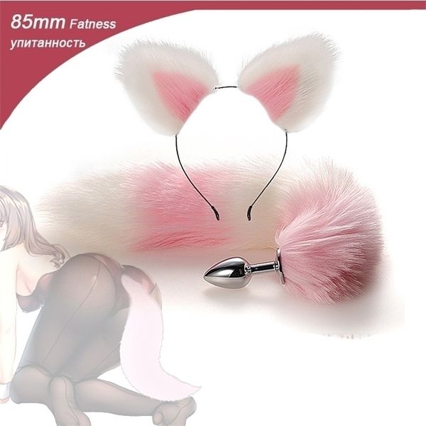 Anal Toys Tail Butt Plug Set com Hairpin Kit Butplug Prostate Massger para casais Cosplay 220712