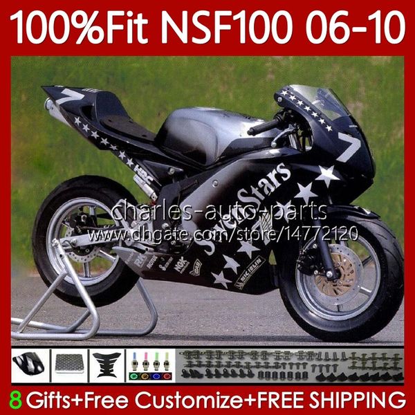 Стекловолоконные расценки для Honda NSF100 NSF-100 NSF 100 06 07 08 09 10 Кузов 116NO.39 NS-F100 2006 2007 2008 2009 2010 Стеклянное волокно семистарки впрыска тела