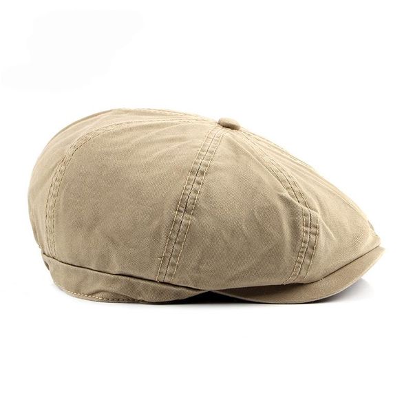 Berets HT1371 Vintage Plain Damen Herren Baskenmütze Mütze Frühling Sommer Herbst Junge Achteckiger Hut Schwarz Grau Ivy Cabbie Driver Gastby Caps