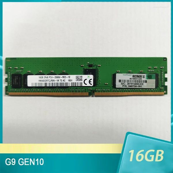 Memoria del server RAM per G9 GEN10 840756-091 16 GB DDR4 2666 2RX8 PC4-2666V REG ECC RAM RAM RAM veloci di alta qualità