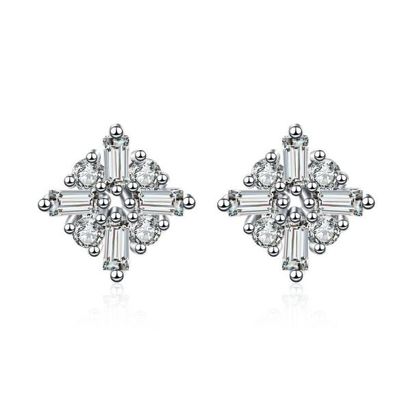 

square short earrings charms zircon female ins ium design sense of minority korean cold wind, Golden