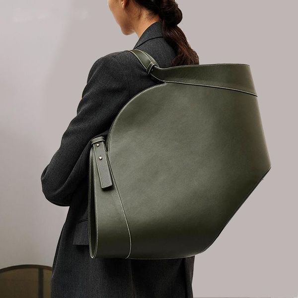 Moda Bolsa Feminina Ventilada Bolsa de Ombro de Couro Pu de Grande Capacidade Designer de Luxo Soild Tote Bali Alça Superior