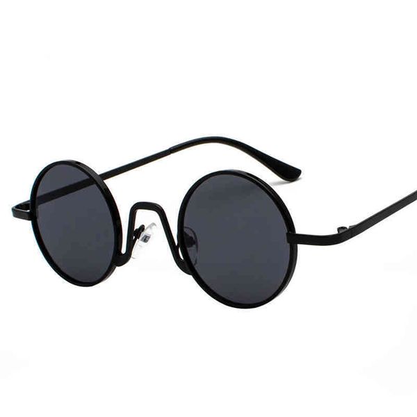 

fashion retro classic small metal pink lens round polarized sunglass new men women luxury vintage mirrors sunglass uv400, White;black