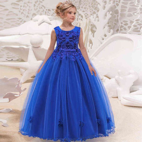 Formales graues langes Brautjungfernkleid, Kinderkleider für Mädchen, Kinder, elegantes Party-Hochzeitskleid, Mädchen-Abendkleider, 10–12 Jahre