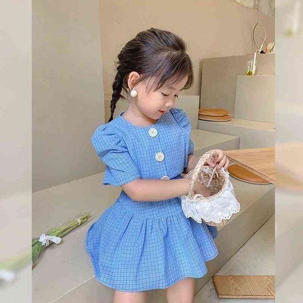 

summer children clothing set girls two piece skirt set outfits kids clothing suits for teenager women birthday outfits for women g220509, White