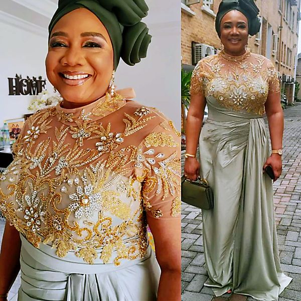 

2022 plus size arabic aso ebi silver luxurious prom dresses beaded crystals evening formal party second reception birthday engagement gowns, Black