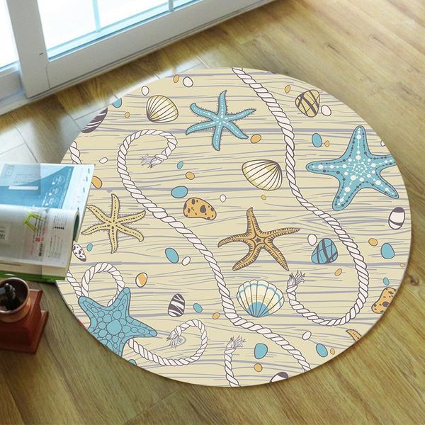 Starfish Shell Carpet Square Anti-Skid Area Floor Mat 3d Rapet não deslizamento Sala de jantar Living Living Soft Quarto 04