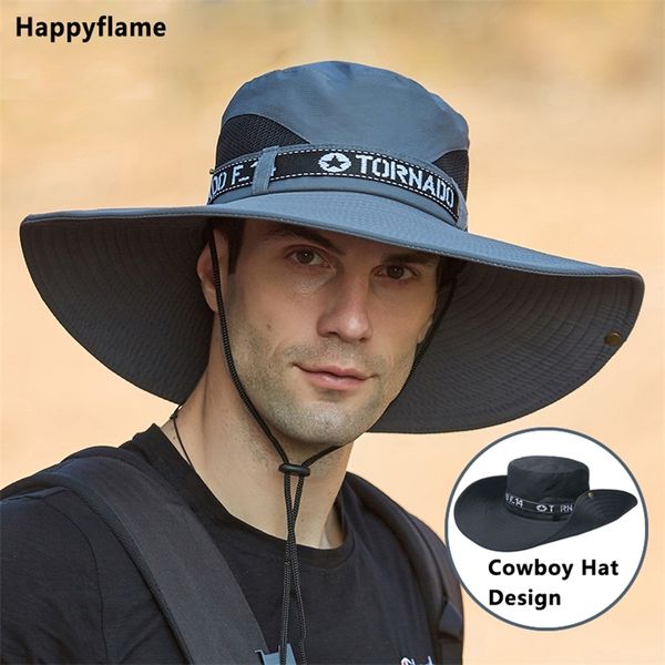 Boonie Erkekler Antiuv Güneş S Açık Mekan Balıkçılık Kapağı Moda Büyük Kötü Kapaklar Yaz Erkek Kova Şapkası Sombrero Gorros 220629