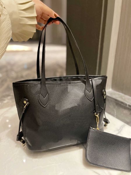 

designer tote never bag women wild at heart shopping full genuine leather pm handbags shoulder balck white checkered empreinte