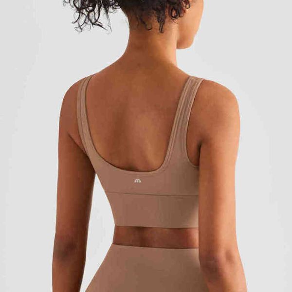 

bras lulu brand nude pleated sports underwear with vest cushion beautiful back yoga bra lu-wx1420 5j36, Red;black