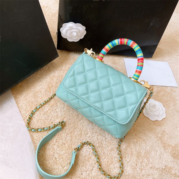 

designer handbags bag chain diamond lattice genuine leather women's bagshoulder bags luxury design quilted messenger bag