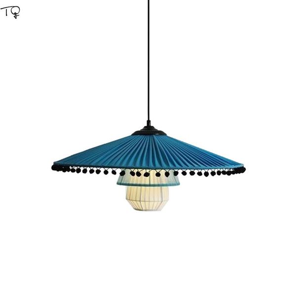Подвесные лампы китайские классические ретро -ткани художественные огни для гостиной/столовой декор дома светодиодные лампы для спальни ресторан