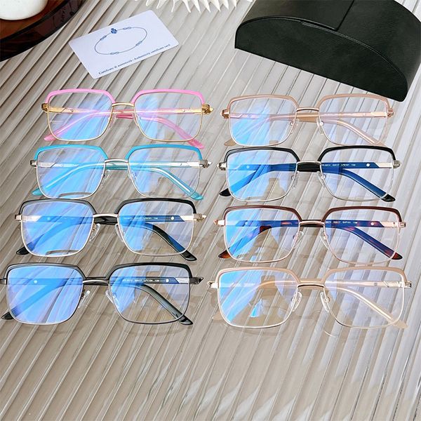 

popular fashion square mens ladies flat eyeglasses pr56yv novel design retro popular style hd lenses business miss glasses with original box, White;black
