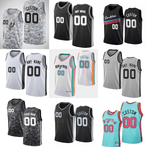 

75th basketball jerseys custom men youth san antonio''spurs''tim 21 duncan''david 50 robinson tony 9 parker ma, Black;red