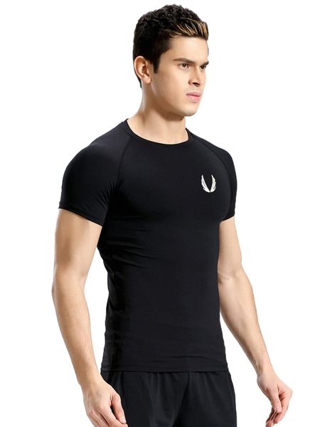 

men wing print stitching raglan sleeve sports tee a2ul#, White;black