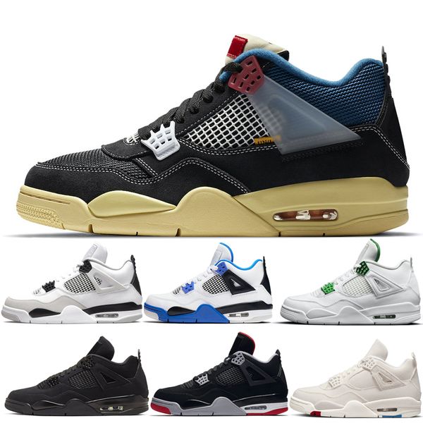 

jumpman 4s men basketball shoes military black red thunder court purple blue pine green pure money white oreo outdoor trainers sneakers