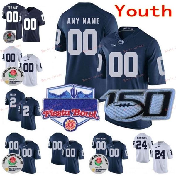 Nik1 сшил обычай 9 Ta'quan Roberson 9 Trace McSorley 99 Yetur Gross-Matos Penn State Nittany Lions College Youth Jersey