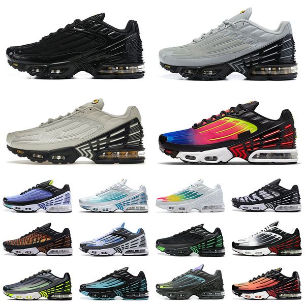 

2022 tn plus 3 tns running shoes rainbow bone black laser blue graphic prints sneakers sports graphy pack leather obsidian purple grey men w