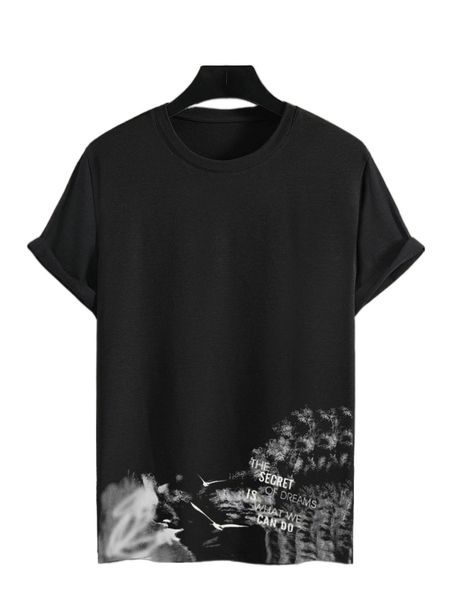 

men slogan graphic tee d7wx#, White;black