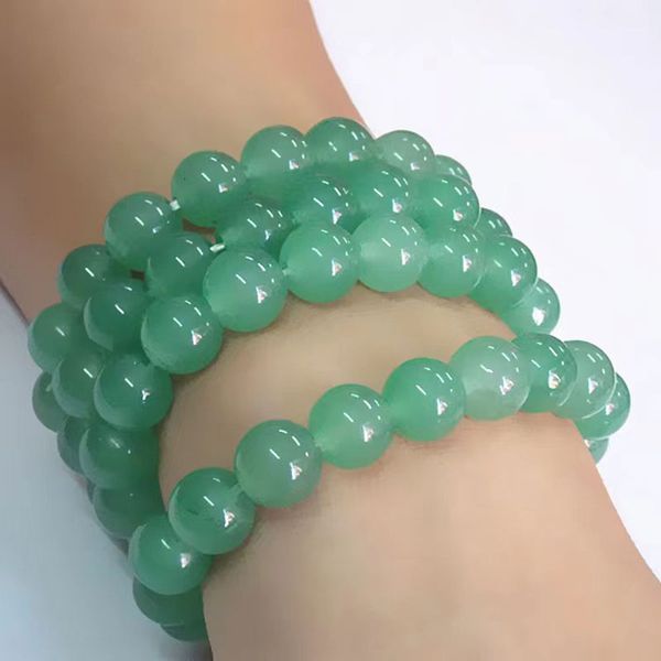 

natural stone beaded strands elastic charm bracelets for men women lover sports handmade party club yoga jewelry, Black