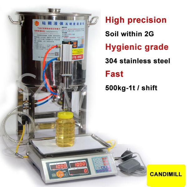 Máquina de enchimento quantitativo líquido para mel bebida de óleo de cozinha pequena garrafa pequena pequena semi-automática 304 aço inoxidável