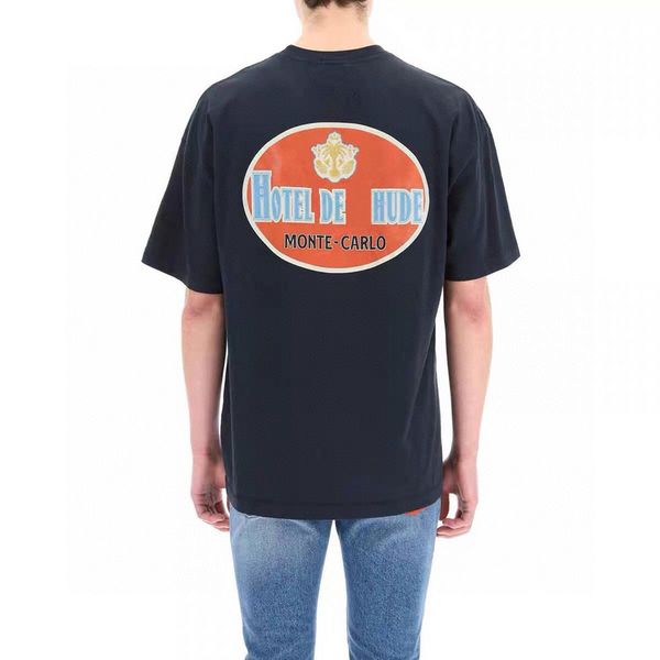 

22ss summer usa monte carlo l tee fashion mens short sleeve tshirt women clothes casual cotton t shirts three color, Black;brown