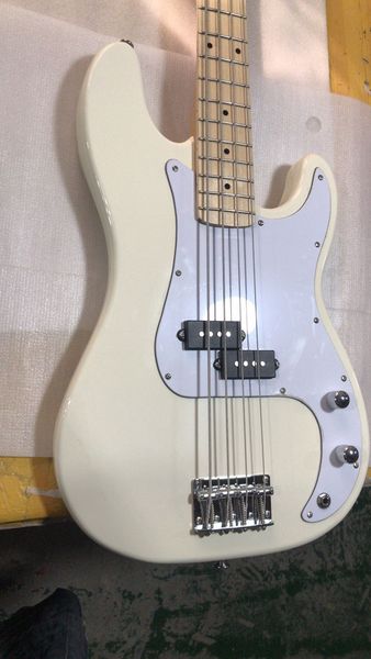 

custom shop retro white colour p bass guitar support customization delivery