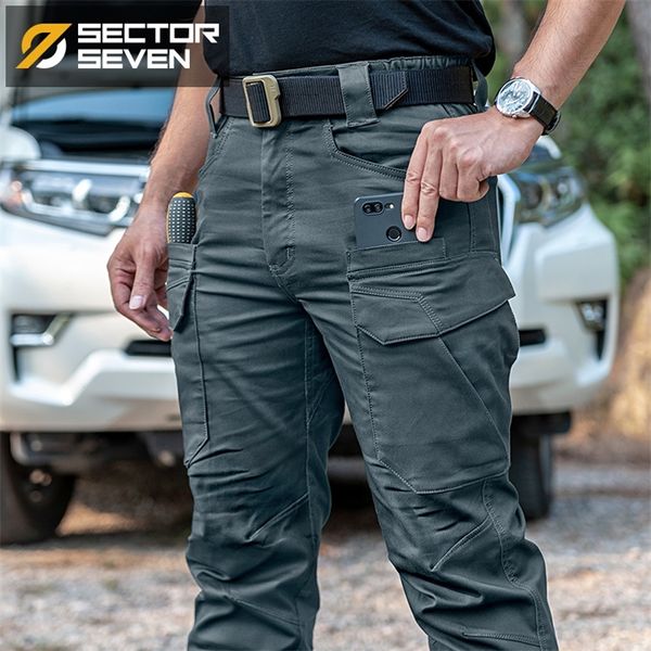 Ix11 Calças táticas de carga masculina Casual Pants Combate Swat Exército Trabalho militar ativo Algodão calça masculina Mens 201126