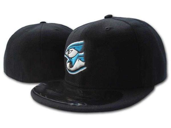 

blue jays baseball fitted caps flat peak hip hop cap men women full closed gorra250a, Blue;gray
