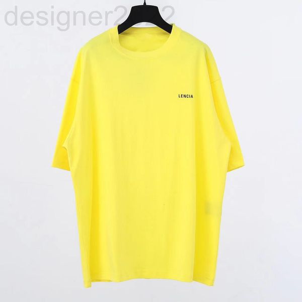 

women's t-shirt designer b house ceiling version small back letter printing short sleeves can be solid or yellow c837, White