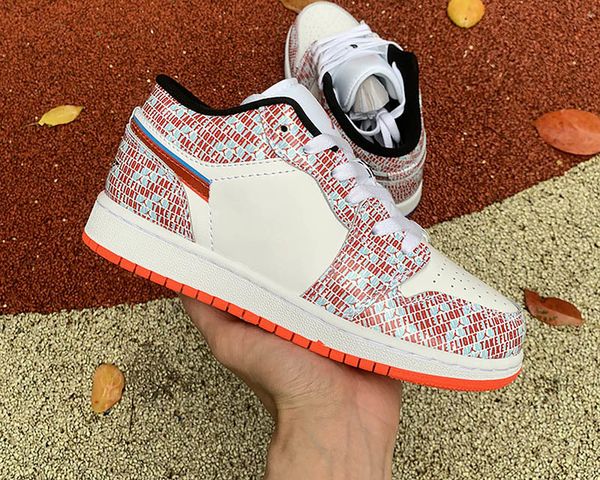 

shoes men women youths boy jumpman 1 classic chicago low blue red leisure append shoebox