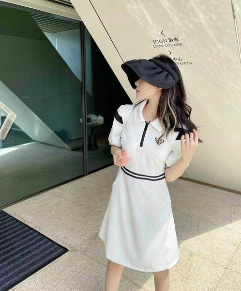 

fashion women dresses short skirt waist for spring summer sports casual style button zipper women loose dress white black s-l, Black;gray