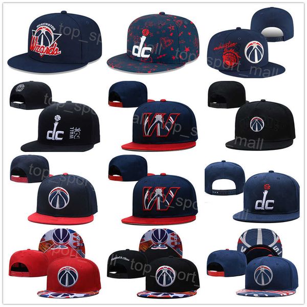 Taillierte gestrickte Basketballkappen Team Bradley Beal Kyle Kuzma Deni Avdija Sport Verstellbare Mütze Sommer Snapback Buchstaben Sonne Hip Hop Schwarz Marineblau Grau bestickt