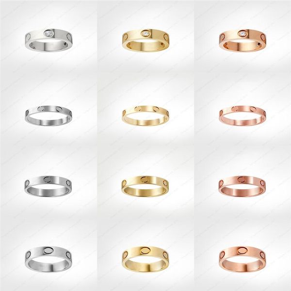 

love screw ring mens rings classic classical designer jewelry women titanium steel alloy gold-plated gold silver rose never fade309w