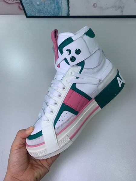 

men designer striped shoes vintage sneakers leather chunky sneaker women season shades lace-up trainers platform casual shoe 0519, Black