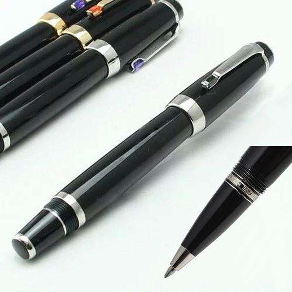 

luxury xmas gift black resin roller ball pen elegant and feminine fashion pens with random diamond ballpoint pen, Blue;orange