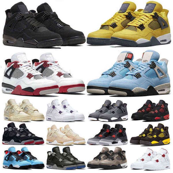 

jumpman 4 4s men basketball shoes lighting bred black cat sail red thunder shimmer cool grey white oreo infrared taupe haze high og women