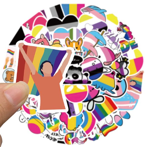 

50pcs skateboard stickers pure rainbow love for car baby scrapbooking pencil case diary phone lapplanner decoration book album kids toys diy