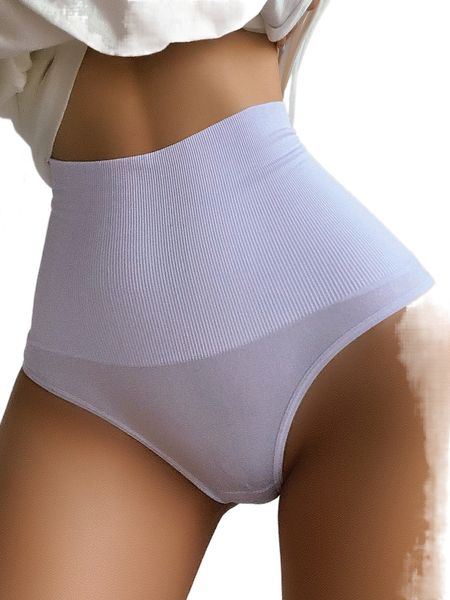

solid high waisted shapewear panty 92wm#, Black;red