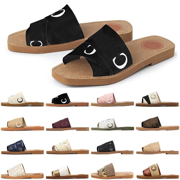 

women slippers designer platform sandals mules woody summer sliders scuffs outdoor indoor clogs peep toe cross woven slides shoes 250g, Black