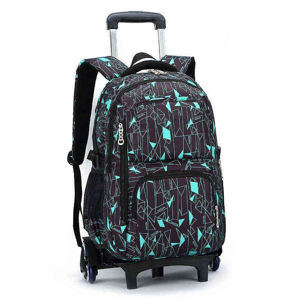 Große Kapazität Trolley Schultaschen Kinder Schulrucksack Für Teenager Mädchen Junge Trolley Rucksack Rädern Tasche Kind Reisegepäck