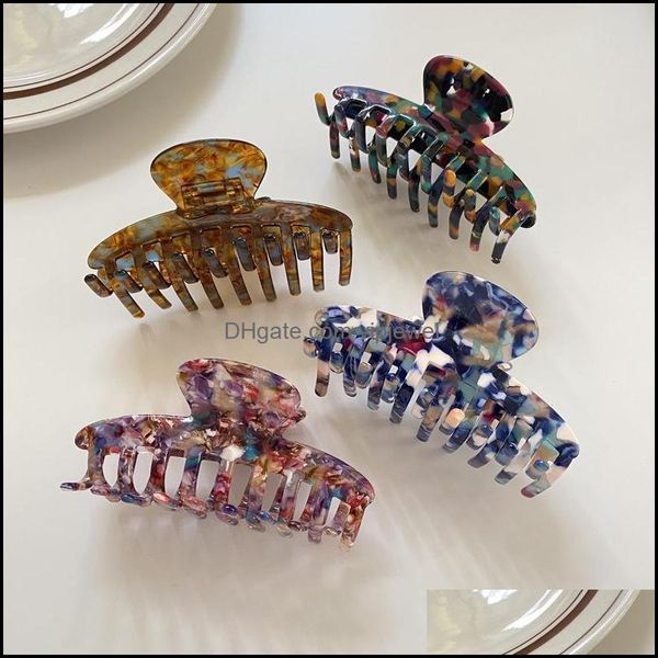 

clamps hair jewelry women large floral pattern grab european acetic acid bath ponytail claw clips length 9.7 dho5v, Slivery;golden