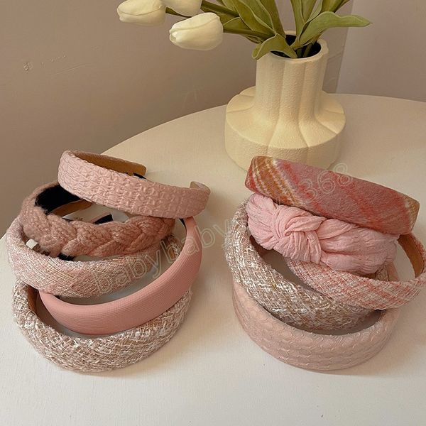 

woman pink style hairband lovely headband women hair accessories bezel girls outdoor headwear ornaments, Slivery;white