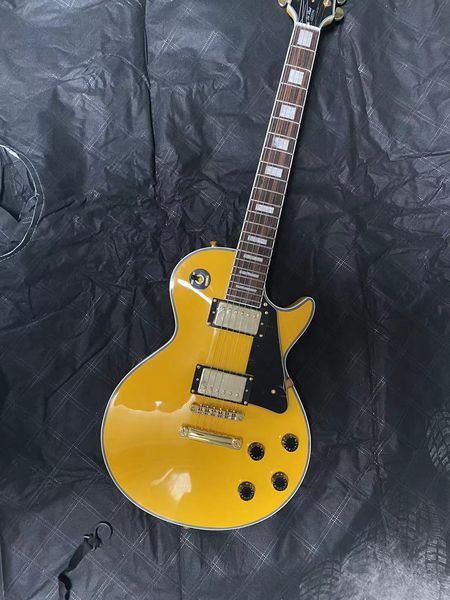 

22 electric guitars yellow body gold accessories rosewood fingerboard level guitars support customized guitars sh